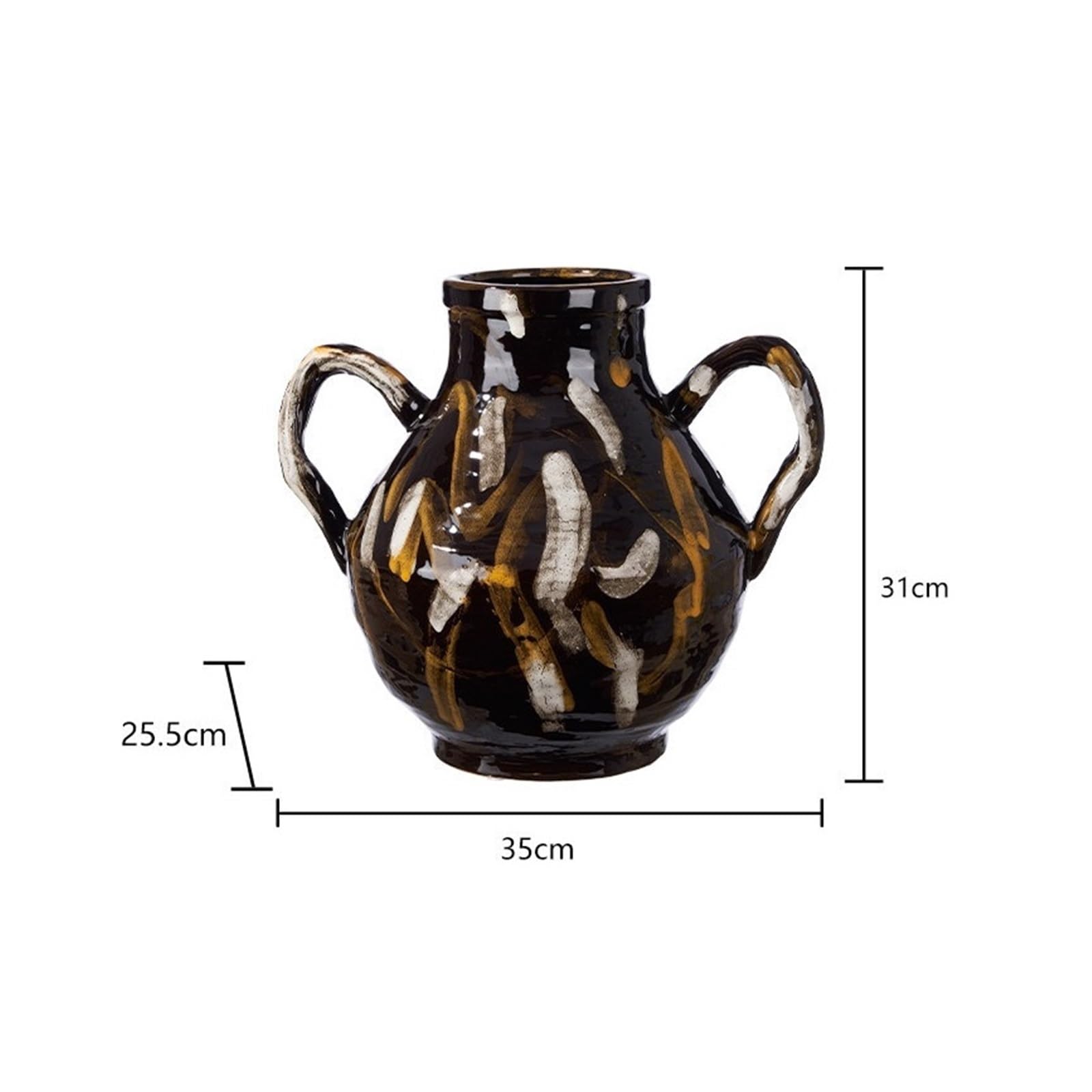 Blumenvase Vintage-Design, Wohnzimmer, Tischplatte, Kunstkeramik, Vase, Heimdekoration, Ornament