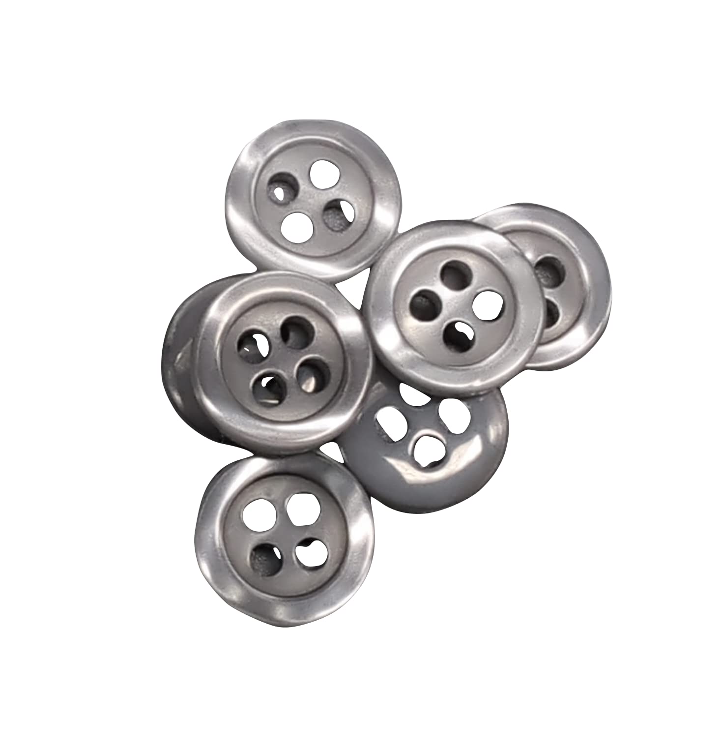 Botton Knopen van imitatieparelmoer, 5 maten en 11 kleuren naar keuze, met 4 gaten van 2 mm, gemaakt en verzonden in Spanje, oranje, maat 18 mm