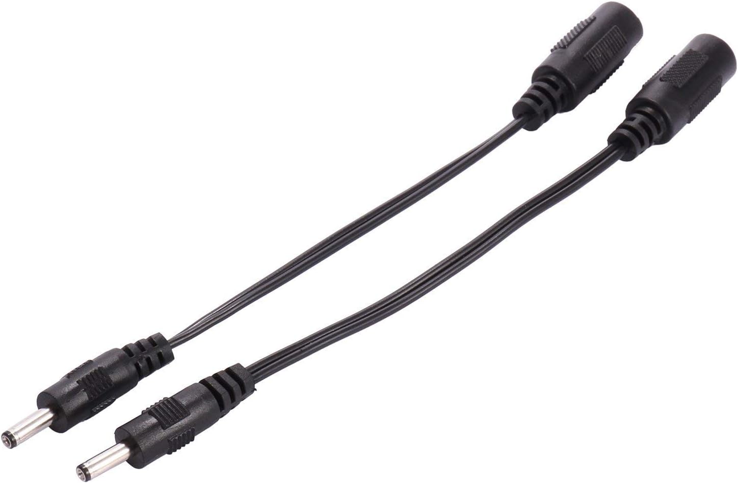 COOLM 5.5mm x 2.1mm Female to 3.5mm x 1.35mm Male Plug Socket DC Power Adapter Cable 2pcs