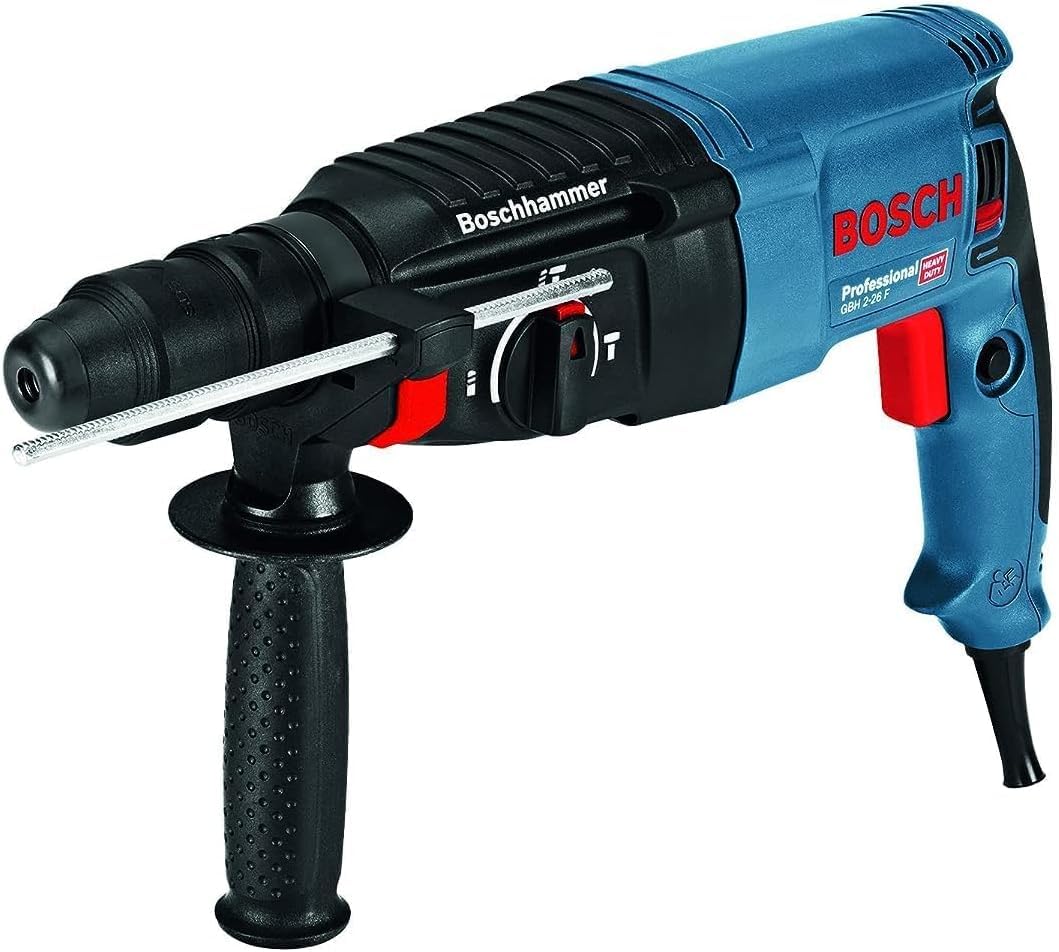 Bosch Professional GBH 2-26 F - Martillo perforador (Ø máx. hormigón 26 mm, SDS plus + cilíndrico, en maletín) + Set de 7 brocas para martillo Expert SDS plus-7X (para Hormigón armado, Ø 5-12 mm)