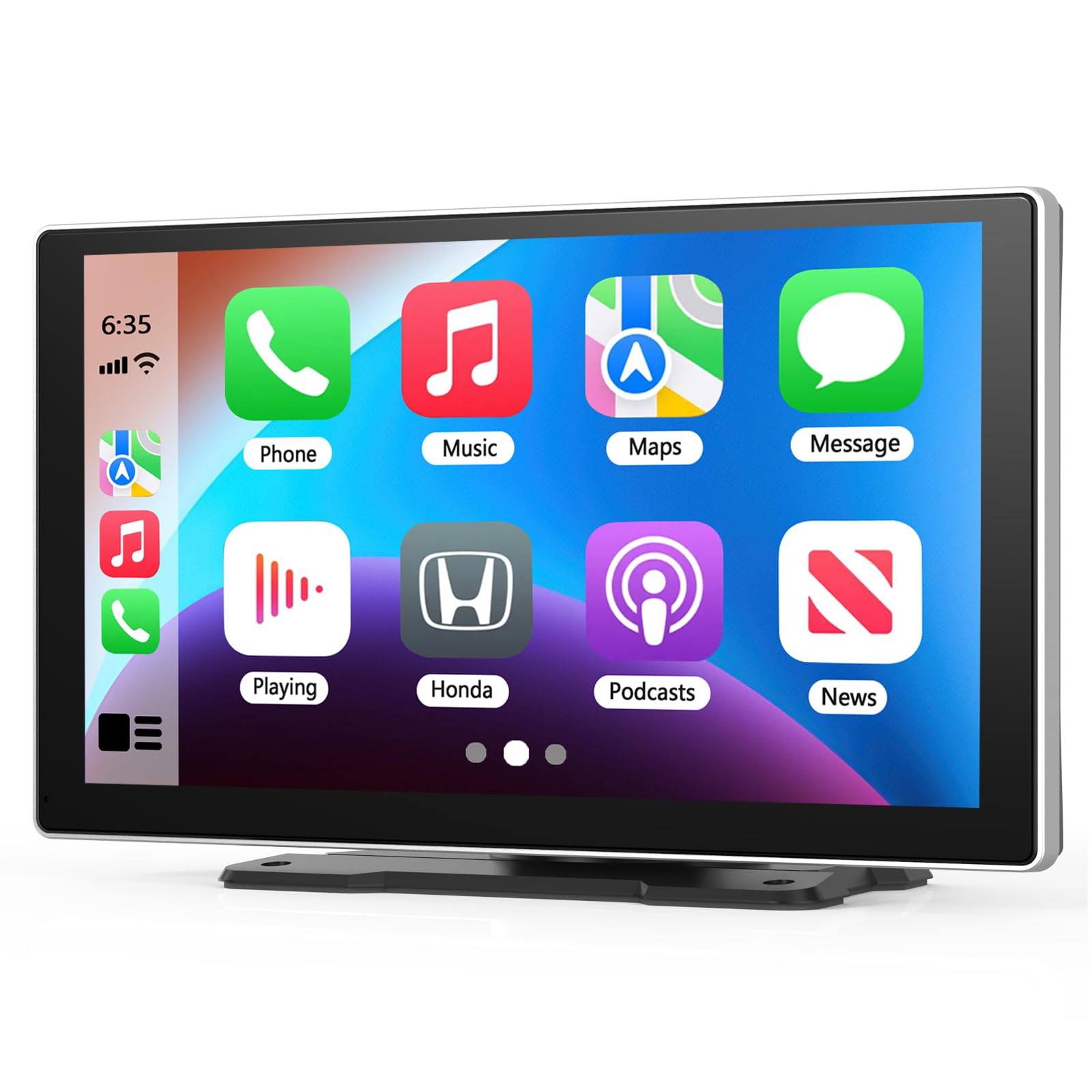 Portable Carplay Screen for Car, 9" Touch Screen Double Din Portable Car Stereo Compatible with Wireless Apple CarPlay and Android Auto/Miracast/Navigation/Bluetooth/Siri