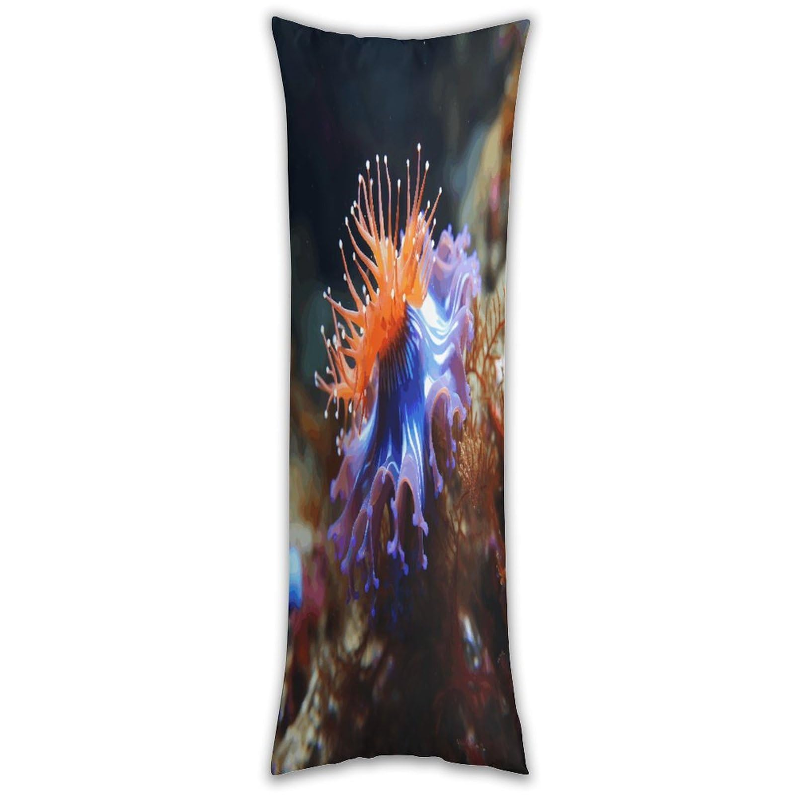 Nudibranch Pillow Cases Breathable Vertical Long Pillowcase Body Pillowcase with Hidden Zipper Closure Soft and Cozy Pillow Cover 20x54 Inches for Bedroom Couch