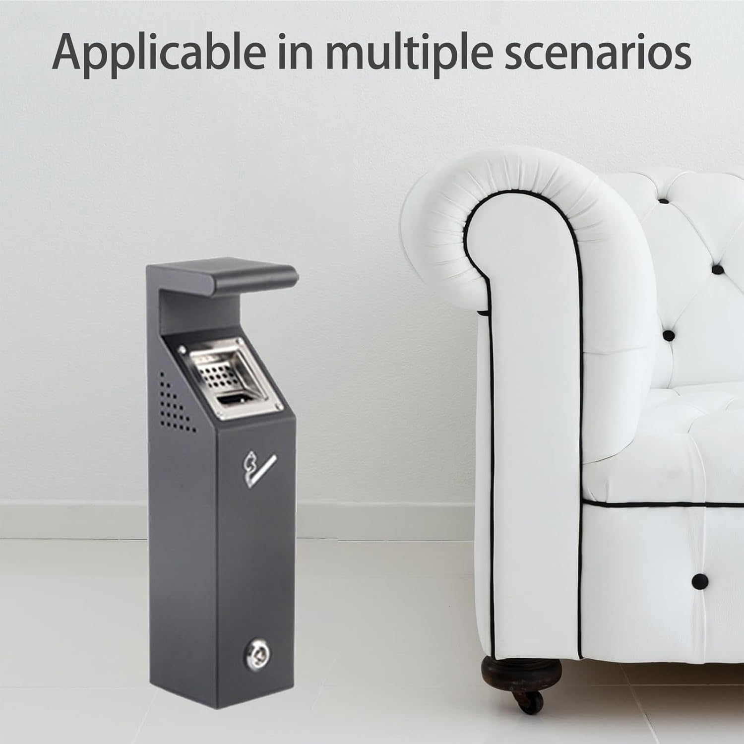 Standing Ashtray, Cigarette Disposal Outdoor, Floor Standings Ash, Cigarette Butt Receptacle, Standing Ashtrays Outdoor for School, Airport, Hotel