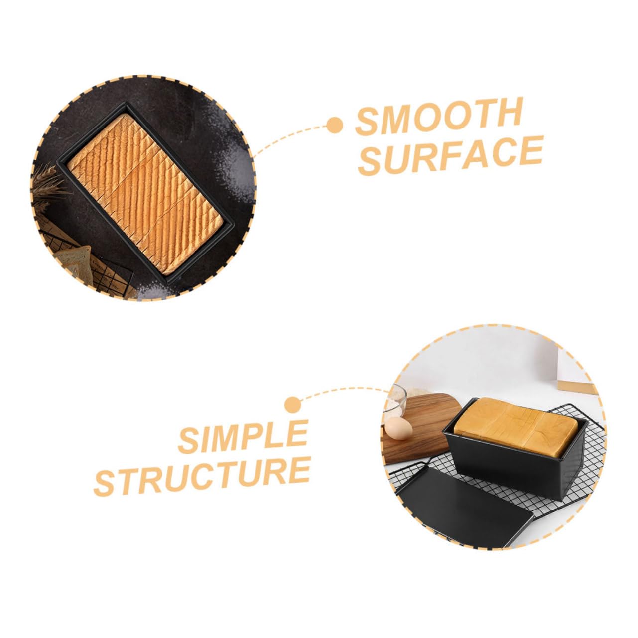 Cabilock 2 Moldes Para Tostadas Molde Para Hornear Molde Para Pan Molde Para Pan Con Tapa Suministros Para Hornear Pan Molde Para Hornear Herramientas Y Suministros Para Hacer Pan