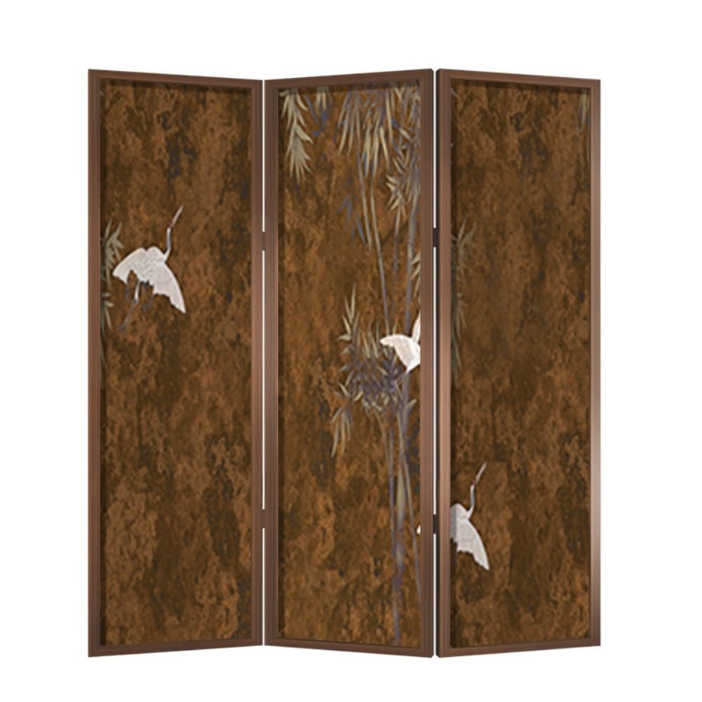Privacy Screen Home Floor-standing Screen Partition Living Room Mobile Entrance Tea Room Background Folding Screen Room Divider