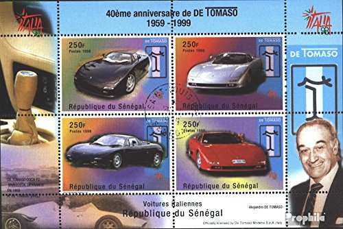 Prophila Collection Senegal Block 83 (Completa Edizione) 1999 Automobile Manufacturers de Tomaso (Francobolli per i Collezionisti) Traffico Stradale