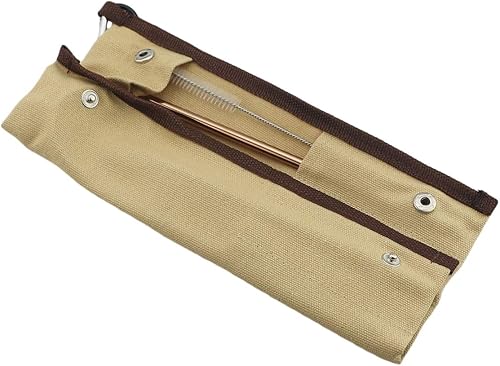 Miniatura 3 de Utensilios de viaje reutilizables, 7 piezas portátiles de acero inoxidable 304, incluyendo cuchillo, tenedor, cuchara, palillos, cepillo de