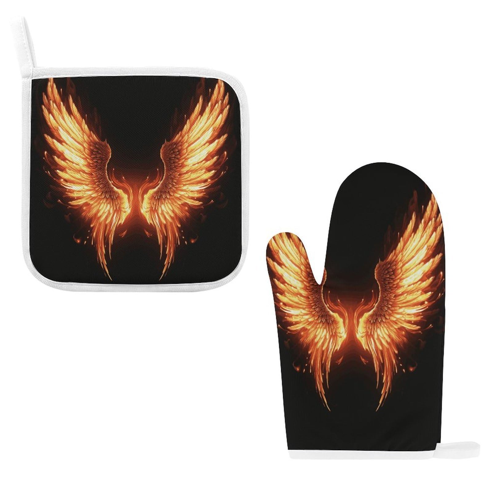 Fodpand Style Fire Angle Wings Oven Mitts And Pot Holders Sets