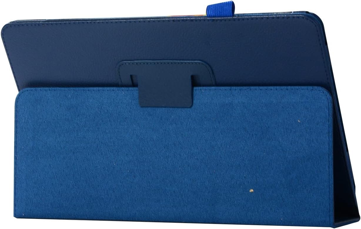 Texture Leather Tablet Case For Kindle Fire HD10 (2021) Slim Folding Stand Folio Protector Resistant Cover With Handle(Dark blue) image 5