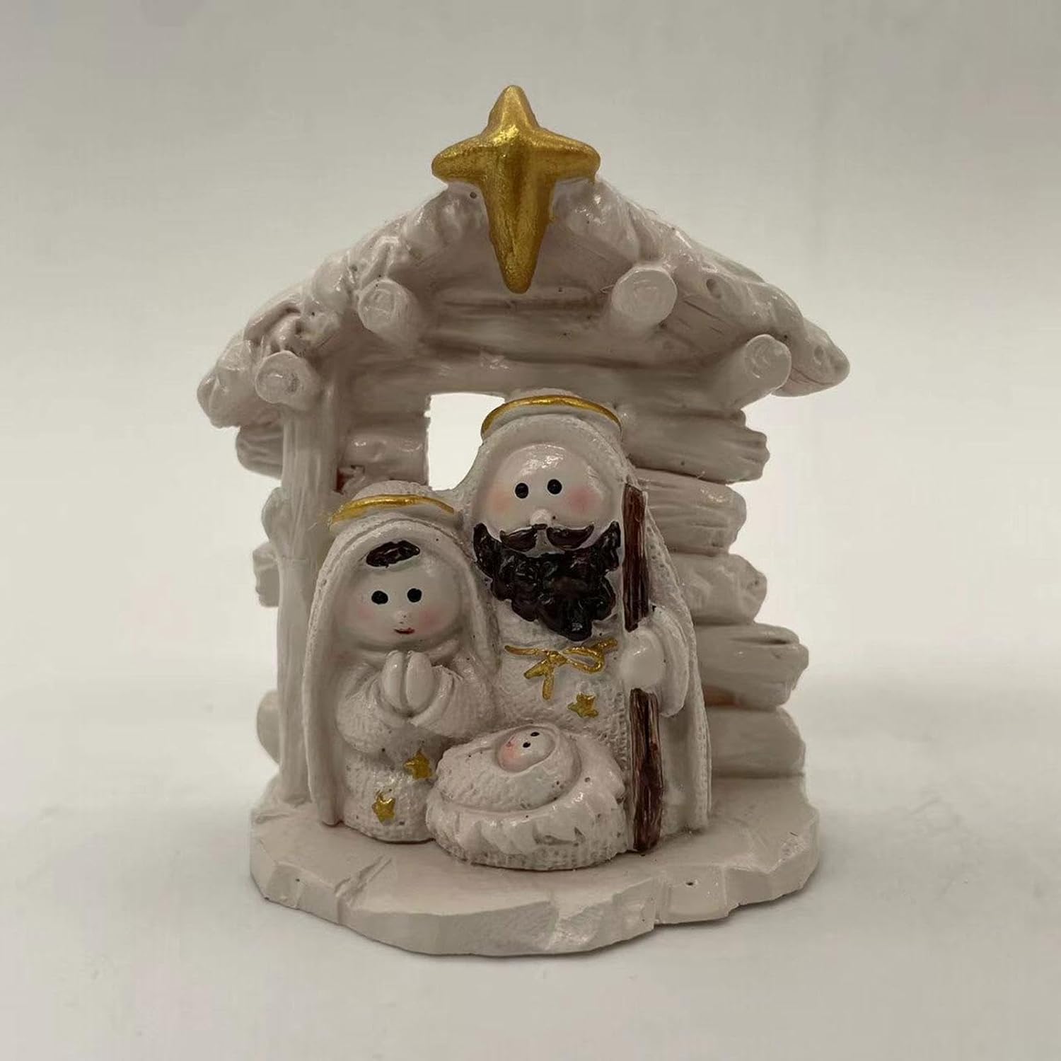 6X Christmas Nativity Family Figurine Ornament 2.4x1.2x2.8inch Table Decoration
