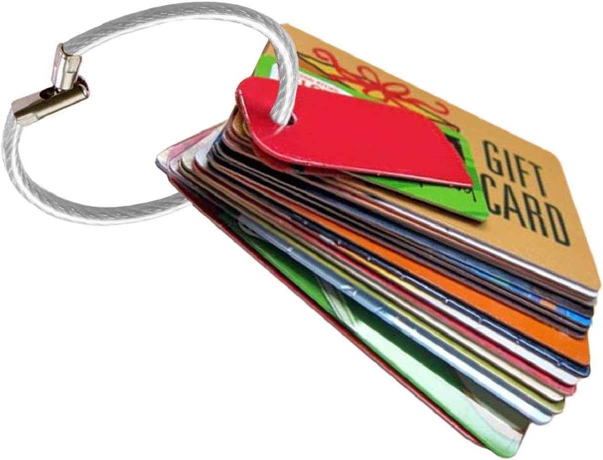 Lucky Line 5" Flex-O-Loc Cable Key Ring, Galvanized Steel, Corrosion-Resistant, Clear, 5 Pack (7111005)