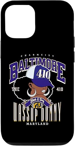 iPhone 13 410 Area Code Baltimore Maryland Flag Blaq Girl Bmore Pride Case