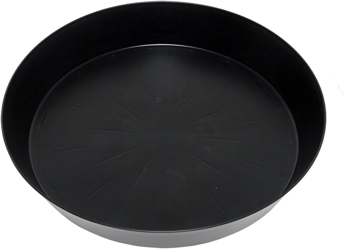 Hydrofarm HGS25PB Super-Sized Black 25, Pack of 5 Plant Saucers