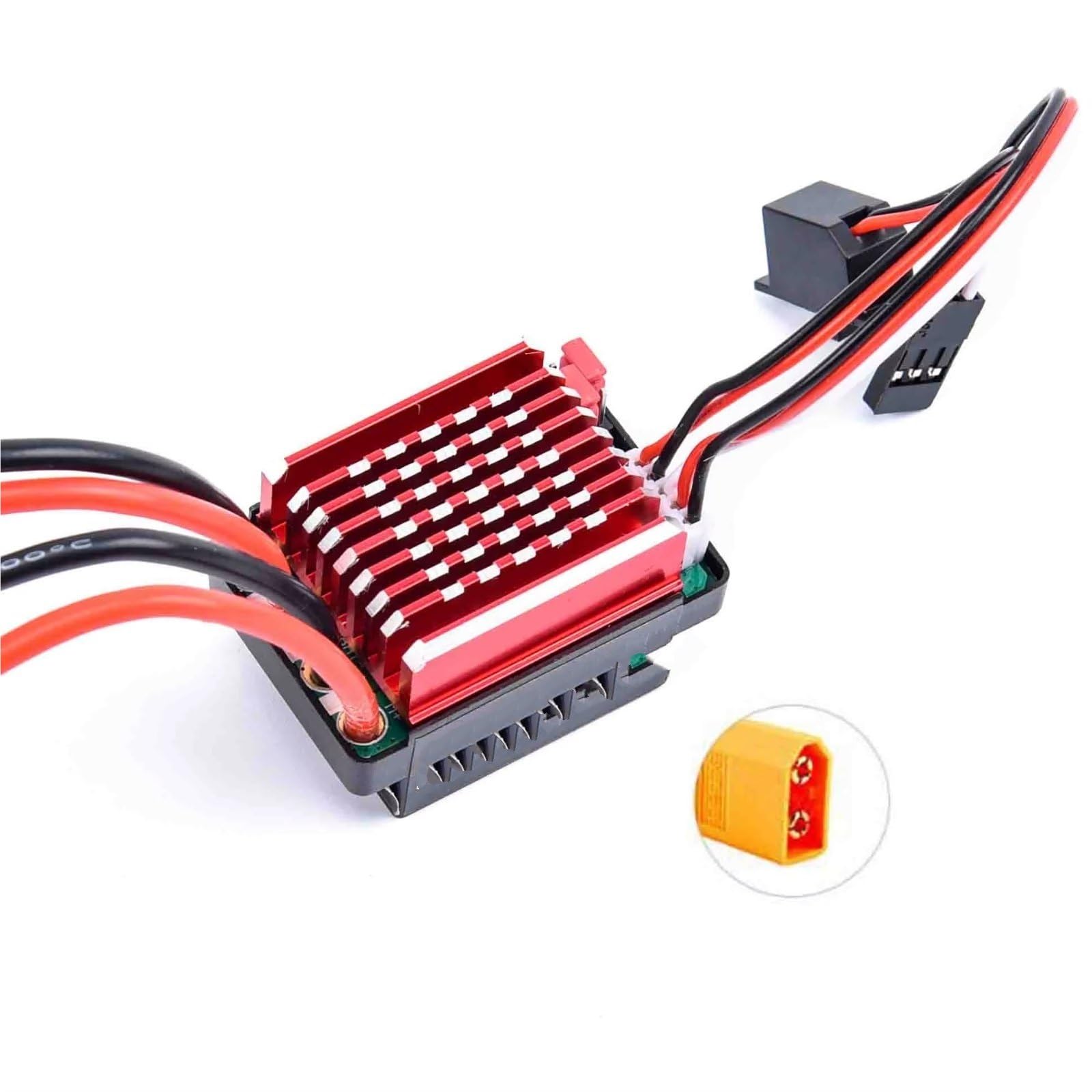 Per TRX4 Per TRX6 D90 Per HSP Per Redcat 1/10 60A Brushed ESC Regolatore Di Velocità Elettrico 6V/2A BEC RC Auto 4WD Camion Monster Crawler RC ESC(ESC with XT60)