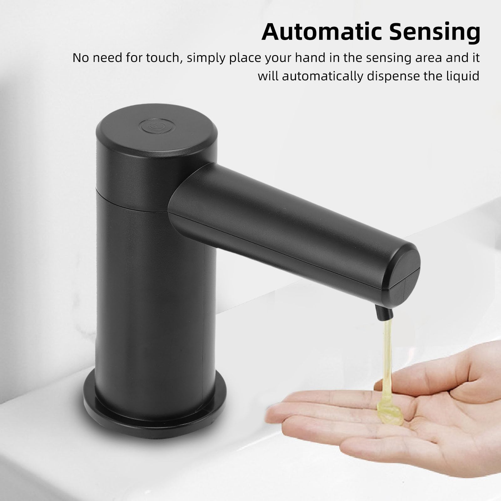 Dispensador de Jabón de Fregadero sin Toque 1.5s 2.2s 2 Tiempo de Dispensación Automático Empotrado en Jabón Dispensador para el Baño de la Cocina Hotel (Versión líquida Original de Gel)