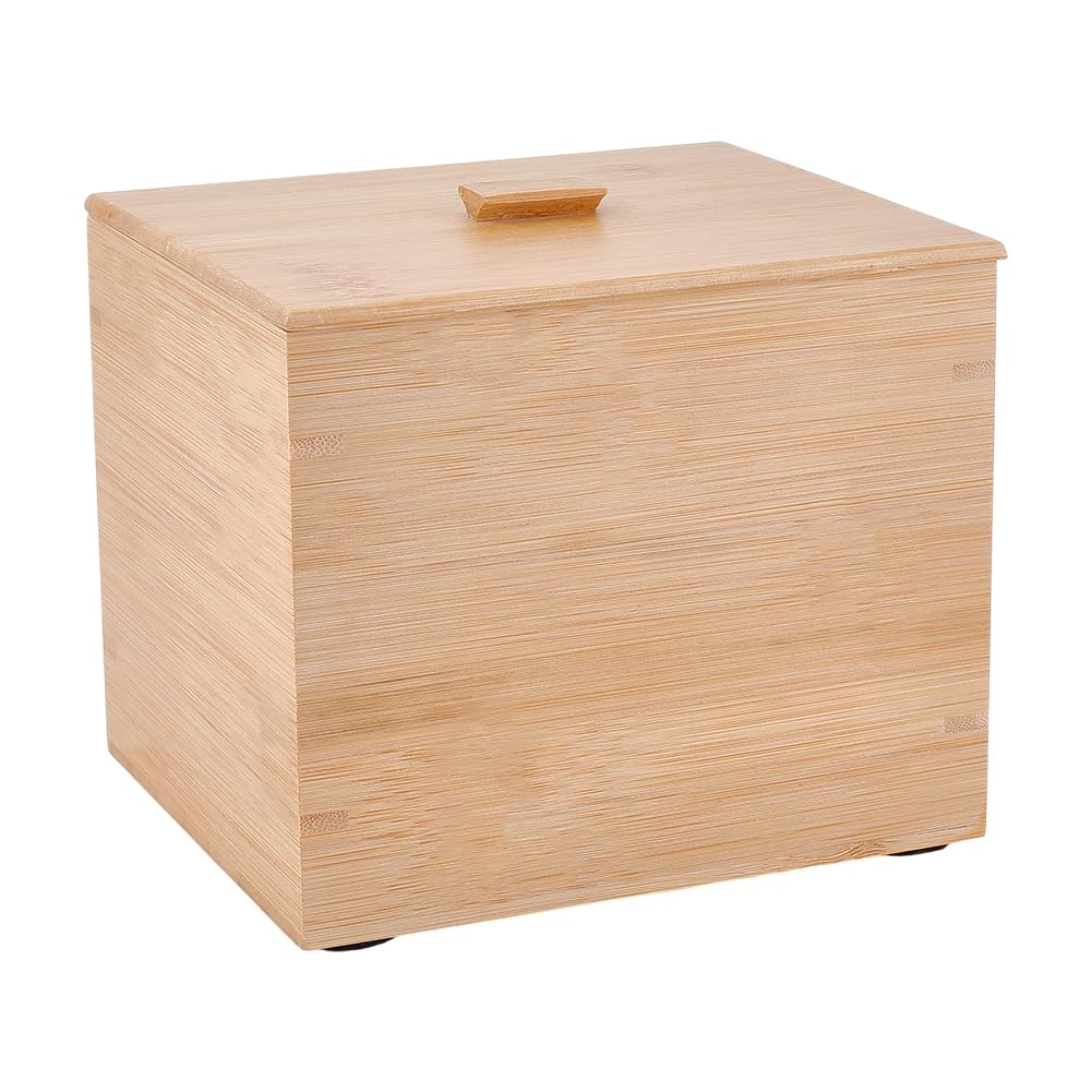 FINGERINSPIRE Bambusbox 170x145x148mm Bambus Aufbewahrungsbox Mit Deckel  Sandbraun Unlackiert Geschenkbox Aus Holz Heimdekoration Aufbewahrung Fr  Einweg Gesichtstcher Mehrzweck Kleinteile Organizer : Amazon.de: Kche,  Haushalt & Wohnen