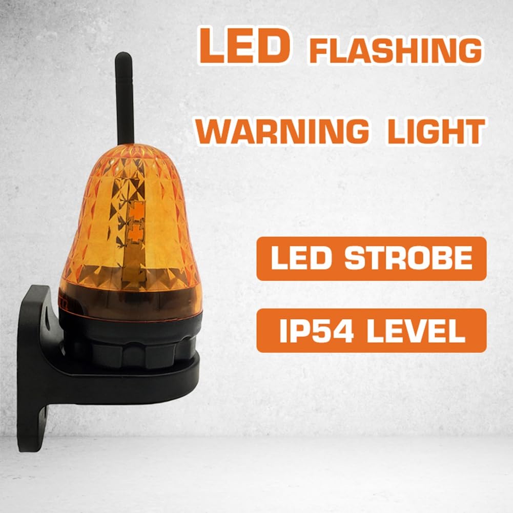 Luce Stroboscopica LED Universale 12-265V Per Apriporta, IP54, 1,5W, Lampeggio 1 Hz