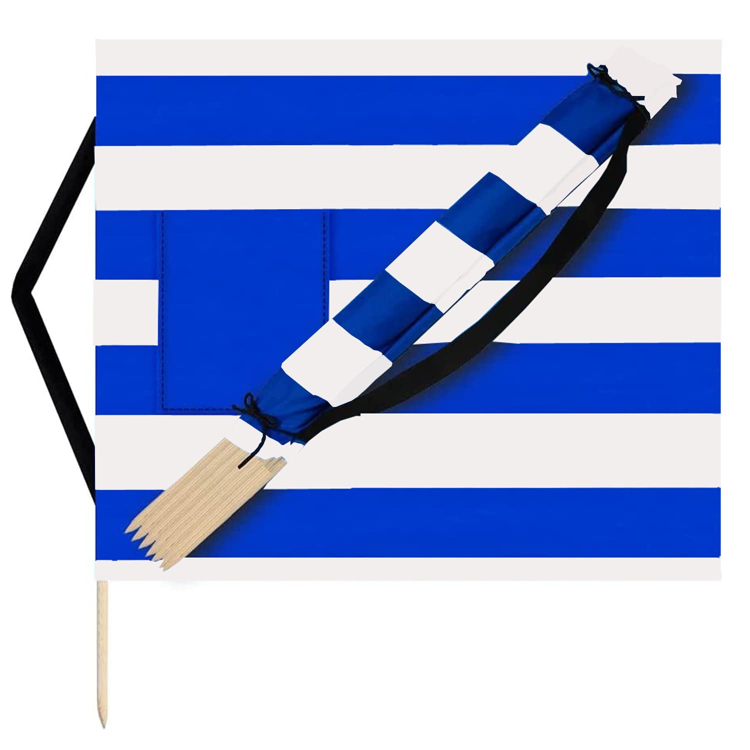 SILUK Beach Windbreak Privacy Screen (16 m, Blue/White)