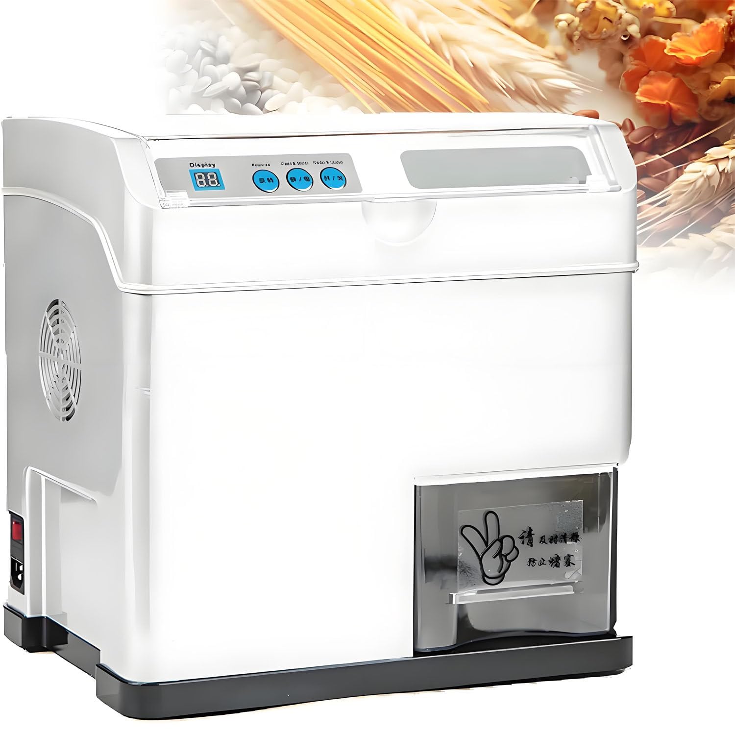 Sgranatrice automatica per cereali di grano, macchina elettrica per la sgranatura del riso, con precisione di macinazione regolabile, capacità di 30 kg/h per riso integrale chiaro, riso in germe