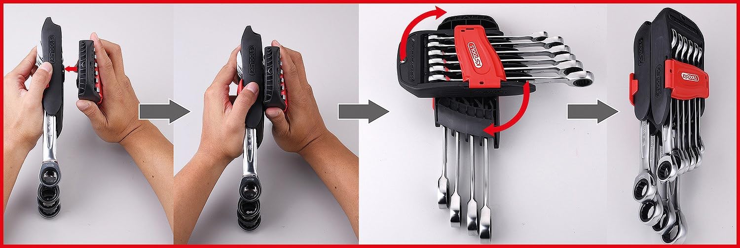 KS Tools Clés mixtes à cliquet GEARPLUS 10 pièces 72 dents 8-19 mm