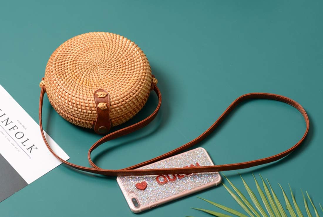 Rattan Summer Straw Beach Bag - Woven Wicker Basket Vacation Purse - Gifts for Women - Image 2