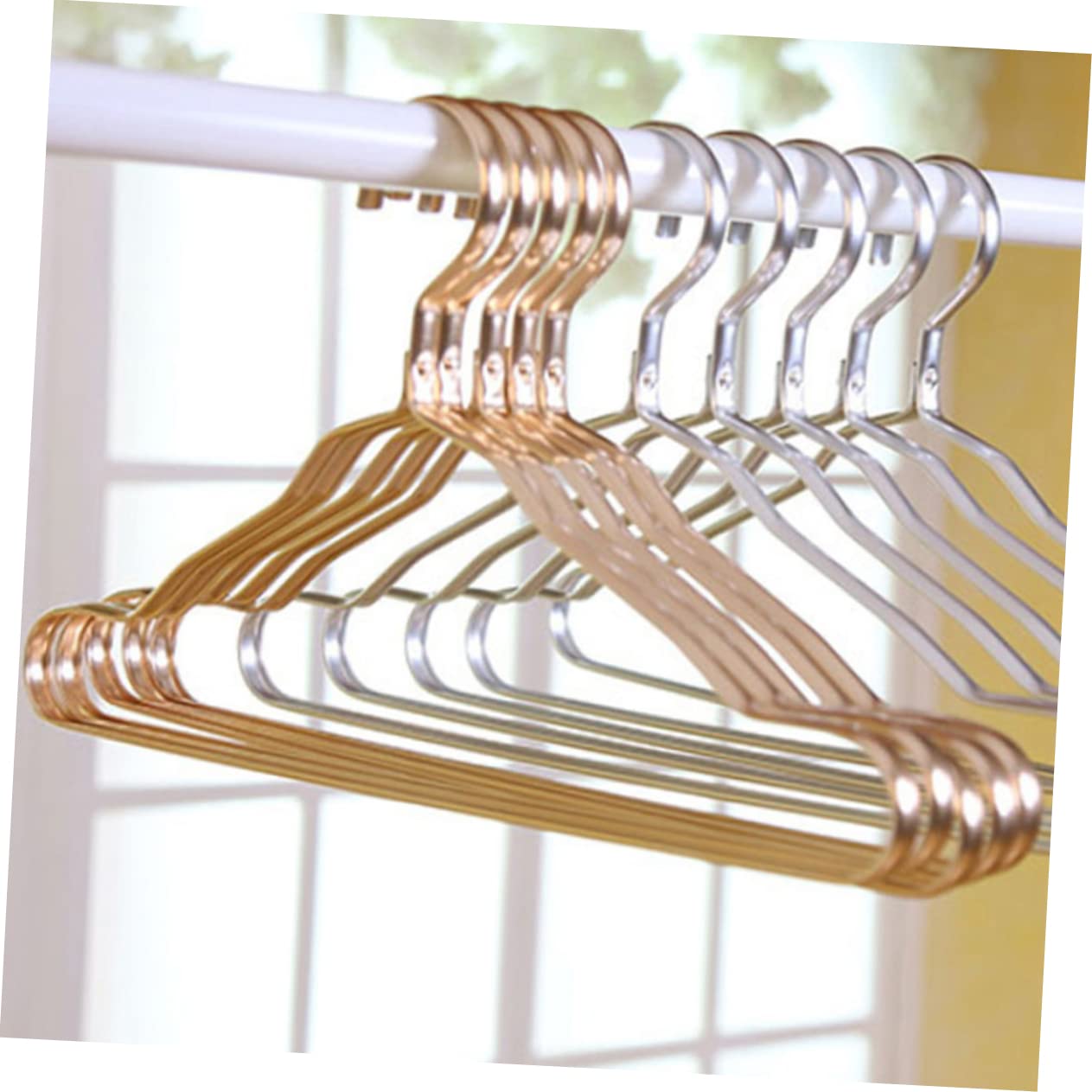 MUSISALY 5pcs Coat Hanger Foldable Drying Rack Clothes Rack Clothes Hanger Clothing Hangers Household Hangers Clothes Drying Rack Suit Hangers Aluminum Alloy Golden