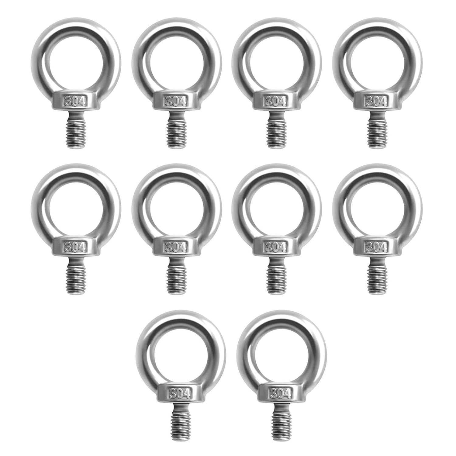 anneau de levage, Lot de 10 boulons à œil M4, anneau levage en acier inoxydable 304, adaptés(M4x40mm)
