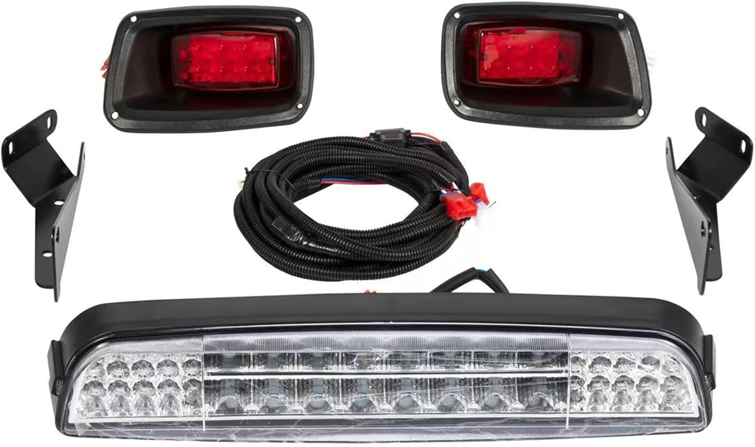 LED Headlight Tail Light Kit Replacement for EZGO TXT 1996-2013 Street Legal Headlights Kit Tail Light Kit for Electric Golf Carts