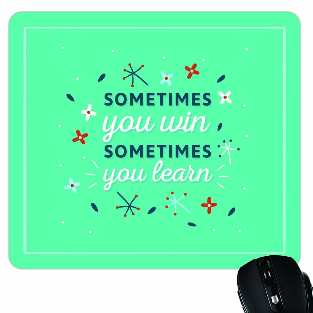 Yaya Cafe Motivational Quote Printed Mousepad - Win and Learn for Computer, Pc, Laptop (B01M7Q205G) Amazon Price History, Amazon Price Tracker