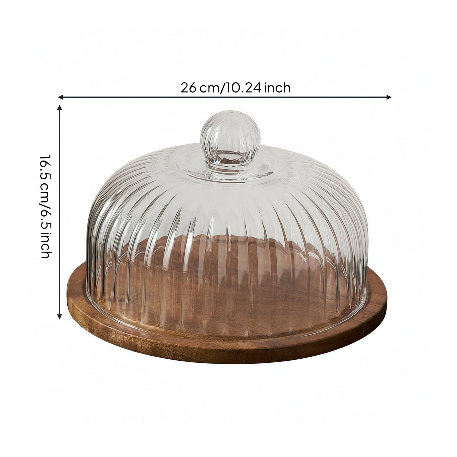 Alzata per Dolci con Coperchio Elegante, 23 Cm