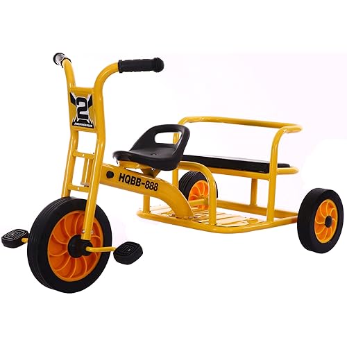 Kids Tricycle for Riders Ages 3-5 Preschool Playground Kids Tricycles, Daycare Toddler Tandem Trike，Children Tandem Bike, Outdoor Playground Equipment Trike