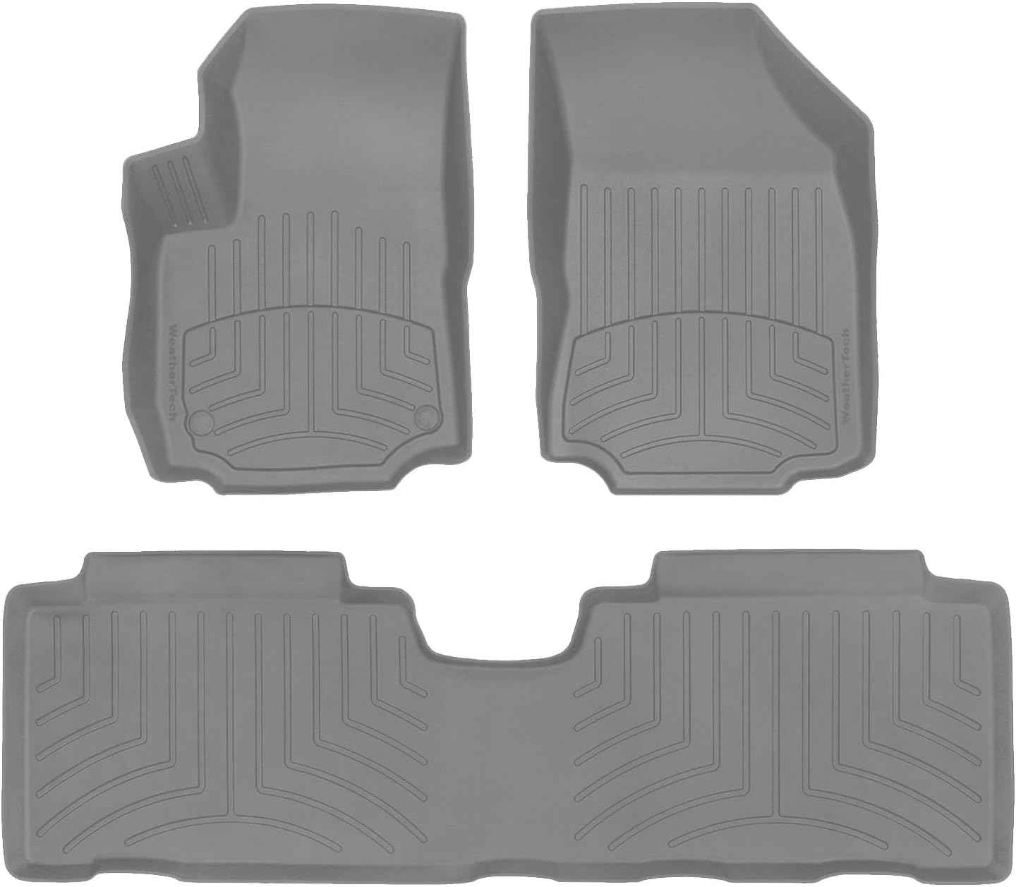 WeatherTech FloorLiner HP Custom Fit Floor Mats for Chevrolet Equinox 1st & 2nd Row (461176-1-2IM), Grey