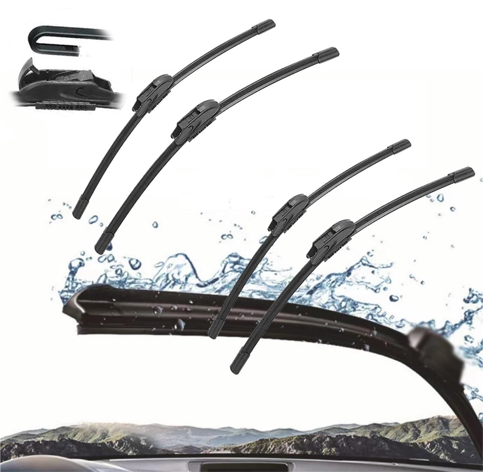 Balais d'essuie-glace anti-traces pour pare-brise Renault et Dacia MK1