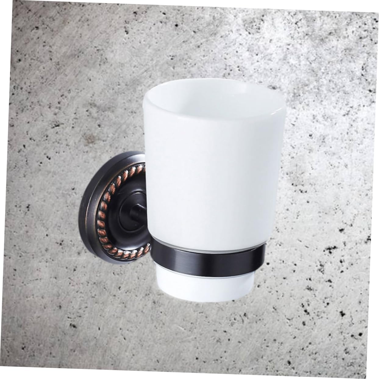 Ciieeo Estantes De Almacenamiento Negros Colgador de Tazas montado en la Pared Cepillo de eléctrico Cepillo de electrico Portavasos de cerámica Porta Vaso para Cepillo de Individual