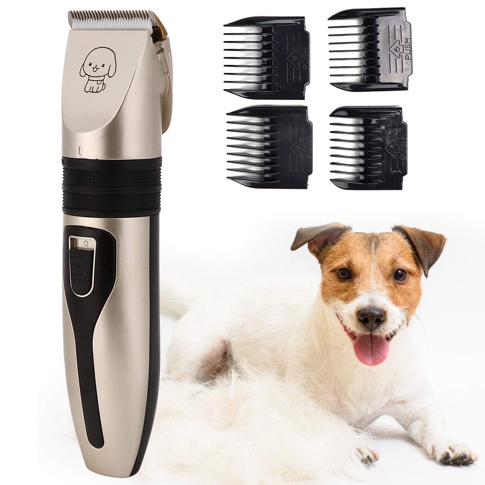 Clievi per Cani per Toelettatura, USB Ricaricabile Ricaricale Pet Pet Capelli Rasoi Cani Trummer Kit di Toelettatura Strumenti la Piccoli e Grandi Animali (Standard)