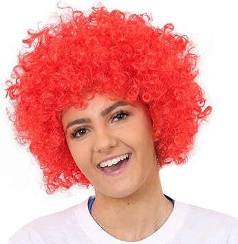 Hatstar Curly Afro Clown Wig for Carnival and Fancy Dress