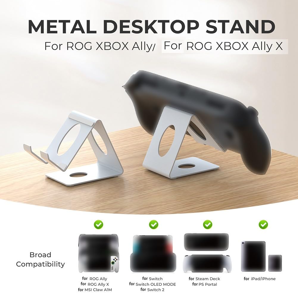 Supporto per console di gioco, X, Switch2 e Steam, robusto design in ferro con flusso d'aria migliorato, 11 x 11 x 7,2 cm, compatibile con dispositivi di gioco portatili, nero