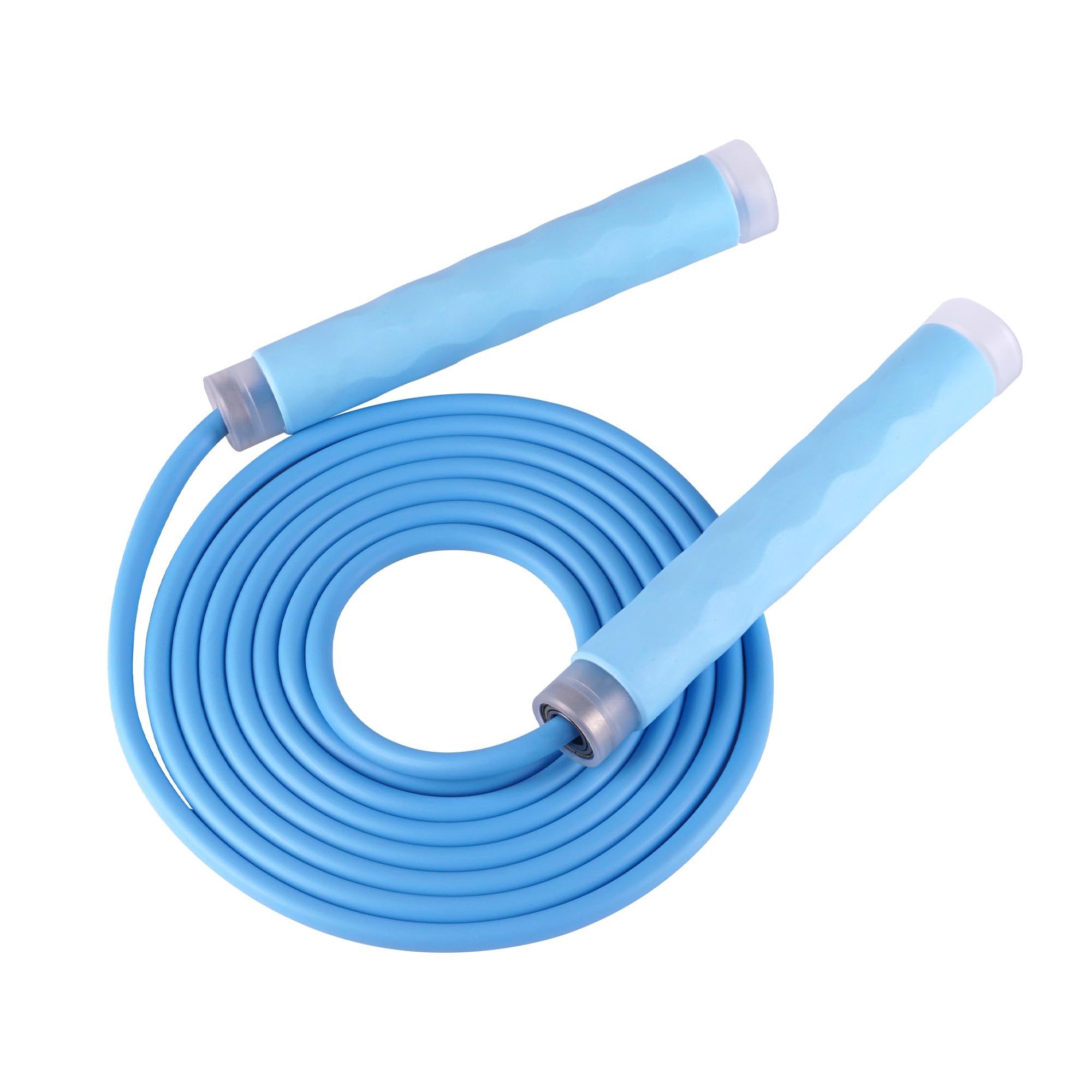 YUEDONG Jump Rope for Fitness, 7MM PVC Exercise Skipping Rope with Ball Bearings, Adjustable Length, Tangle-Free Cardio Workout Rope with Non-Slip Handles for Men and Women, Indoor & Outdoor Training