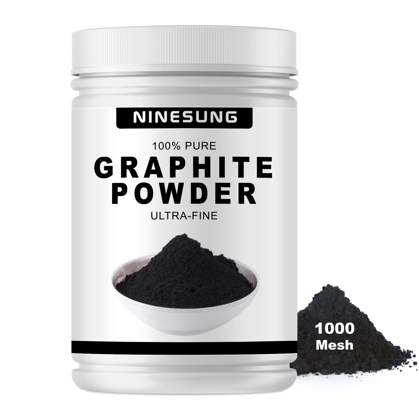 Pure Graphite Powder | Lubricante de grafito de 5 libras, polvo de grafito superultrafino de grano 1000 | Lubricante de bloqueo de grafito seco | Polvos de grafito para cerraduras (5 libras)