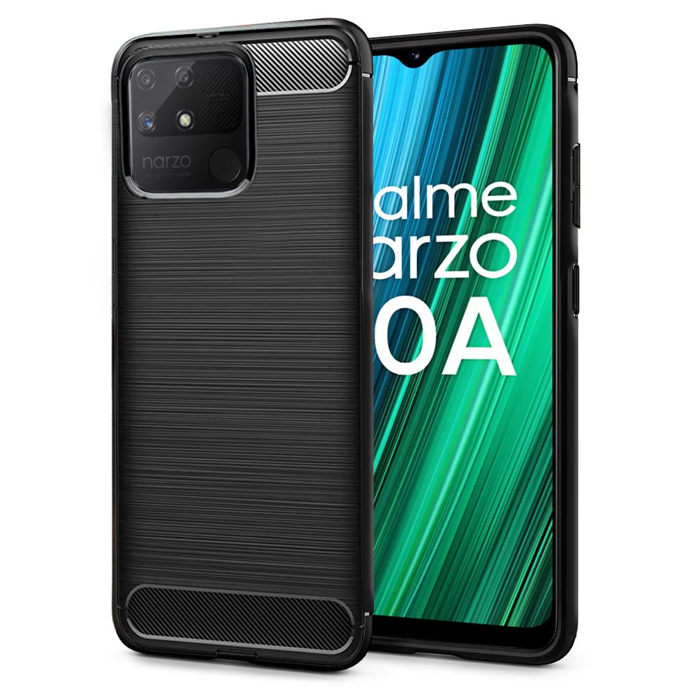 Amazon Brand - Solimo Plastic Mobile Back Cover for Realme Narzo 50A (REALME-NARZO50A-TPUARMOR-BLACK_Black) (B09JCFRQ5V) Amazon Price History, Amazon Price Tracker