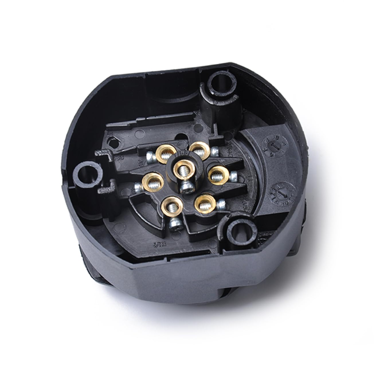 Amosfun 7 Piezas 7 de conexión para Remolque de Remolque Enchufe de de 7 Pines Enchufe de 7 Pines de 12v Black