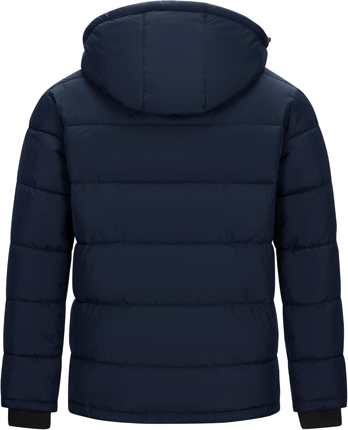 Outdoor Ventures Men's Lightweight Puffer Jacket Detachable Hood Insulated Winter Coat Water Resistant Warm Puffy Windbreaker - Image 6