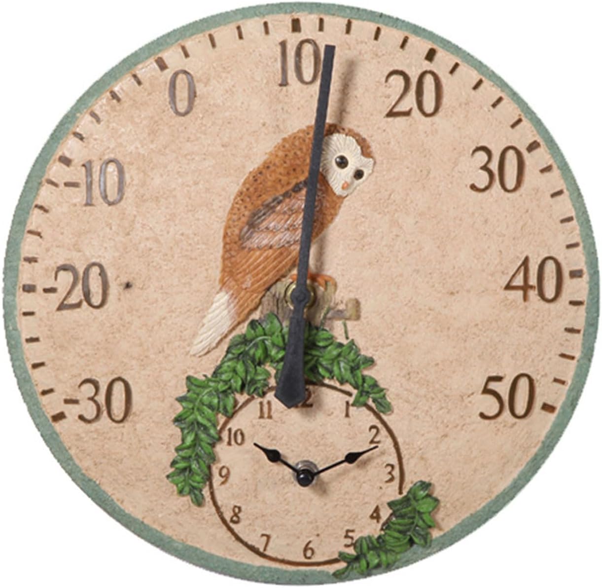 Outdoor Indoor Thermometers with Clock 12" Hanging Digital Weather Thermometers for Home Garden Outside Patio Decors