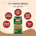 Manna Foxtail Millet 1kg unpolished Natural Grains Kaon/Kang/Kangni/Kakum/Navani/korralu/Korra/Thinai Native Low GI Millet Rice High Protein & More Fibre than white rice 500g (Pack of 2) gallery image