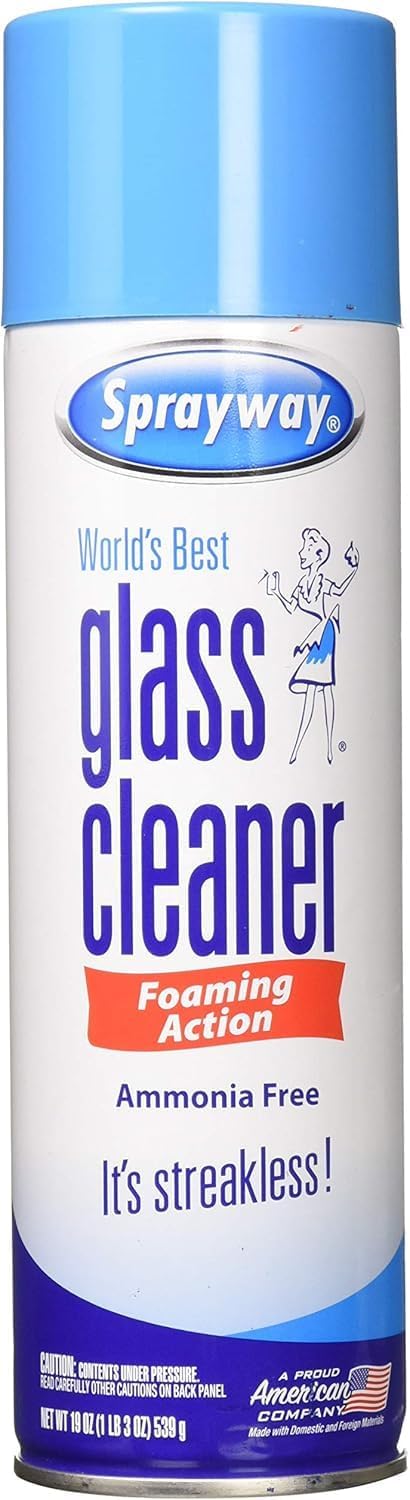 Sprayway Streakless Glass Cleaner 19 Ounce (Pack of 3) Made in USA, Blue and White (Package may vary)