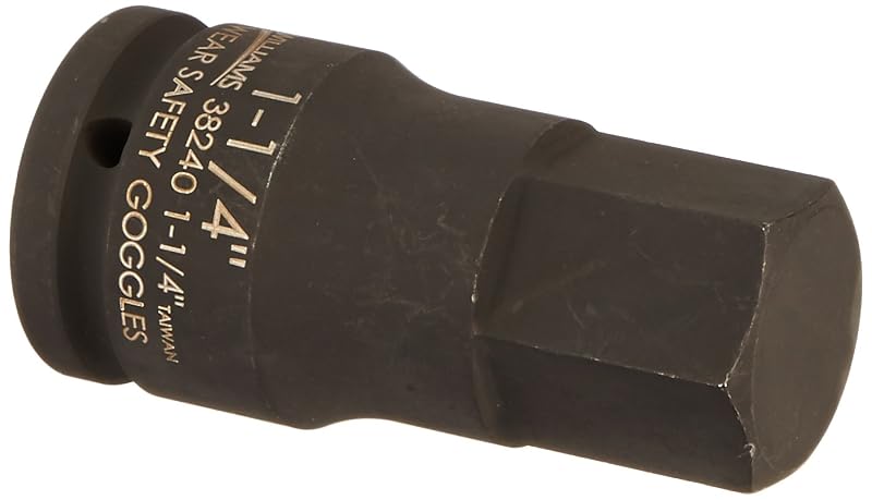 Soquete Sextavado de Impacto Williams JHW38240 com Acionamento de 19,05 mm (3/4 pol.) e Ponta de 31,75 mm (1-1/4 pol.)