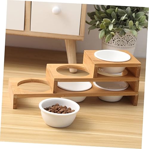 Miniatura 2 de Balacoo 1 juego de cuencos de cerámica para gatos, cuencos de alimentación para cachorros, comedero elevado para gatos, comedero lento para gatos,