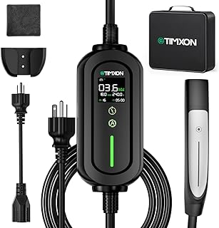 Level 2 & Level 1 EV Charger for Tesla Mobile Charging,16A,ETL Certified with 25ft Extension Cable,NACS Connector,NEMA 6-20P to 5-15P Adapter,Electric Car EV Charger for Tesla Model Y/X/3/S