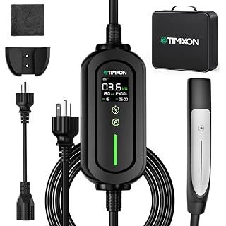 Level 2 & Level 1 EV Charger for Tesla Mobile Charging,16A,ETL Certified with 25ft Extension Cable,NACS Connector,NEMA 6-20P to 5-15P Adapter,Electric Car EV Charger for Tesla Model Y/X/3/S - Amazon product rated Grade A