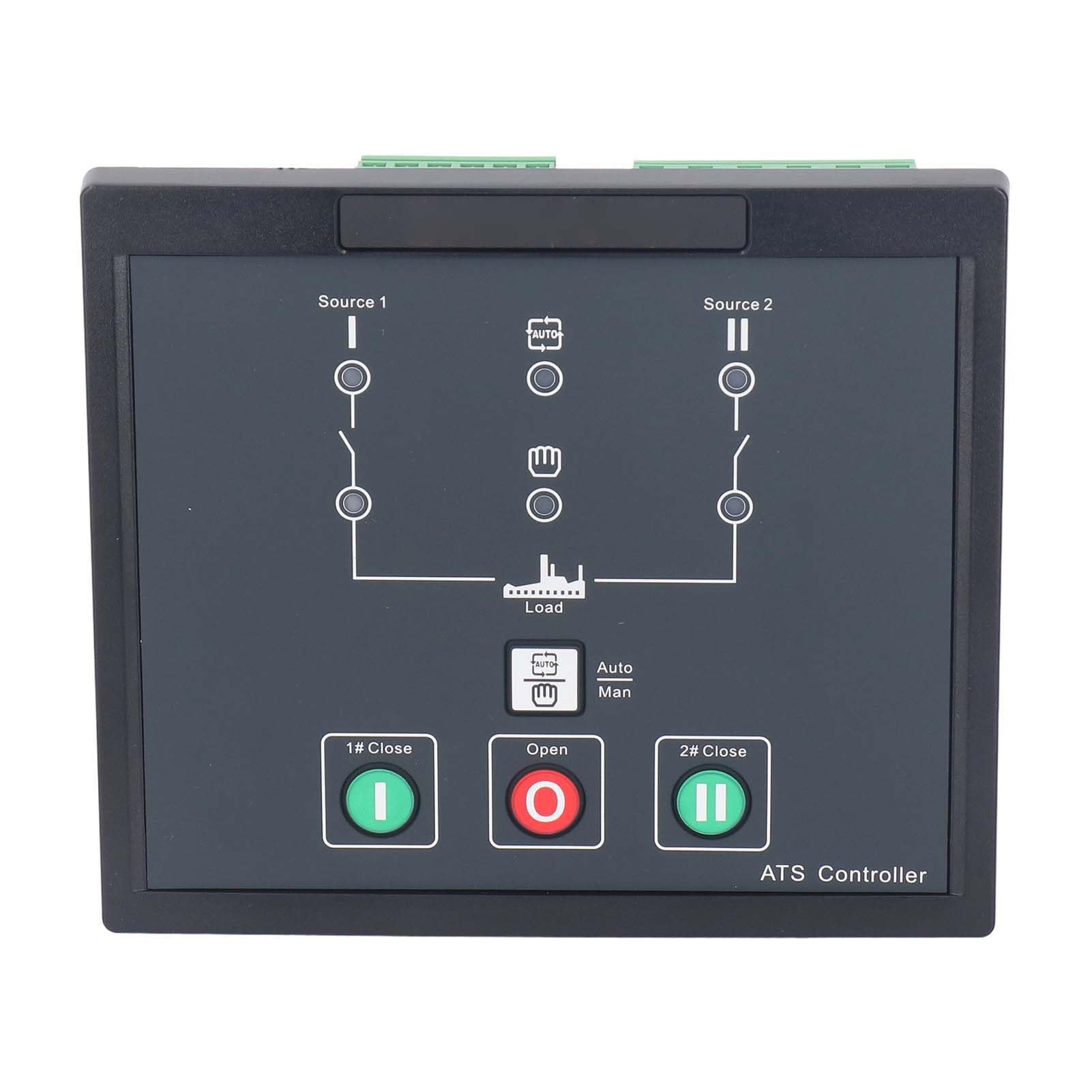 Aramox Controlador de Generador Generador ABS Controlador ATS AC170 a 277V Pantalla LCD Retroiluminada IP65 Conmutación de Potencia Dual para Paneles de Grupo Electrógeno Sistemas de Transferencia y